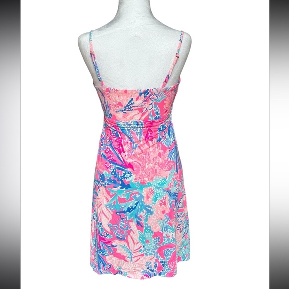 Lilly Pulitzer Margarete Swim Coverup Dress Adjustable Straps Bright Pink EUC  S - Picture 2 of 12